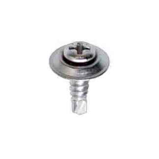 #8-18 X 5/8 PHIL OVAL CTRSK WASH SEMS TEK - CHROME