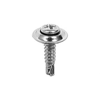 #8-18 X 3/4 PHIL OVAL CTRSK WASH SEMS TEK - CHROME