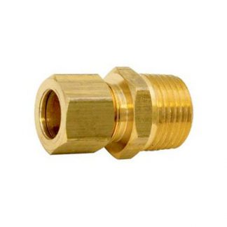 BRASS MALE CONNECTOR 1/4 TUBE 1/4 PIPE THREAD