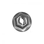 THREAD CUTTING NUT 4MM STUD SIZE - ZINC