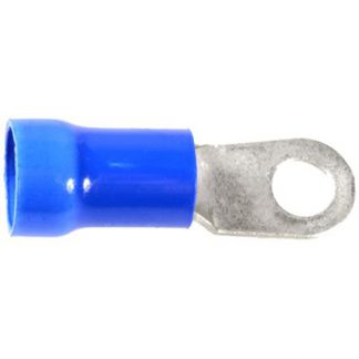 VINYL INSULATED RING TERMINAL 6 GA 1/4 STUD BLUE