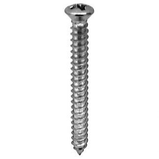 PHIL OVAL #6 HD TAP SCREW 8 X 1-1/2 CHROME AB
