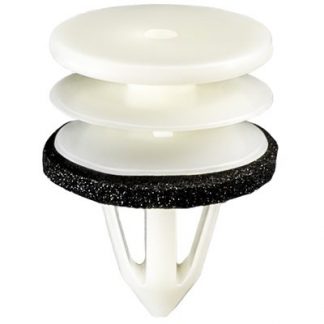 GM DOOR PANEL RETAINER W/ SEALER WHITE NYLON