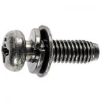 THREAD CUTTING SCREW W/ LOCK & FLAT SEMS M6-1.0 X 19MM