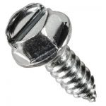 SLOTTED HEX WASHER HEAD LICENSE PLATE SCREW #14 X 3/4”