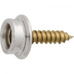 SNAP FASTENER PHIL. WOOD SCREW #8 X 5/8” NICKEL ON BRASS