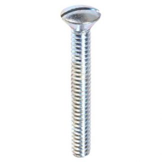 DISCONTINUED - 10-24 X 1 1/2 SLOTTED OVAL HD MACHINE SCREW ZINC