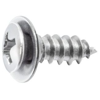 PHIL. OVAL HD SEMS FLUSH WSHR T.S. #8 X 1/2 - CHROME
