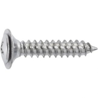 PHIL. OVAL HD SEMS FLUSH WSHR T.S. #10 X 1 - CHROME