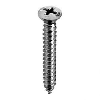 10 X 1 1/4 #8 HD PHILLIPS OVAL HD TAP SCREW CHROME