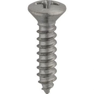 4 X 1/2 PHILLIPS OVAL HEAD TAP SCREW CHROME